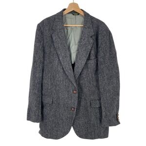 Harris Tweed Blazer Men 100% Scottish Wool Herringbone Classic Fit‎ Tailored USA